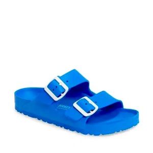 Birkenstock Arizona Waterproof Slide Sandal Size 38 Scuba Blue